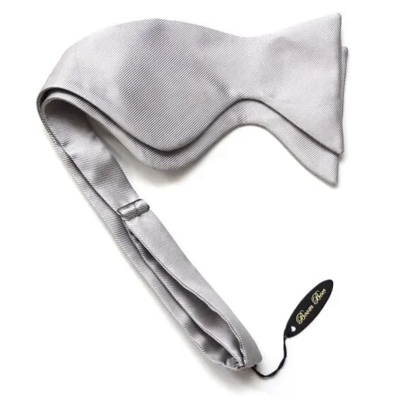 Men's Self‎ tied Bow Tie Big Butterfly Bow tie Light Grey